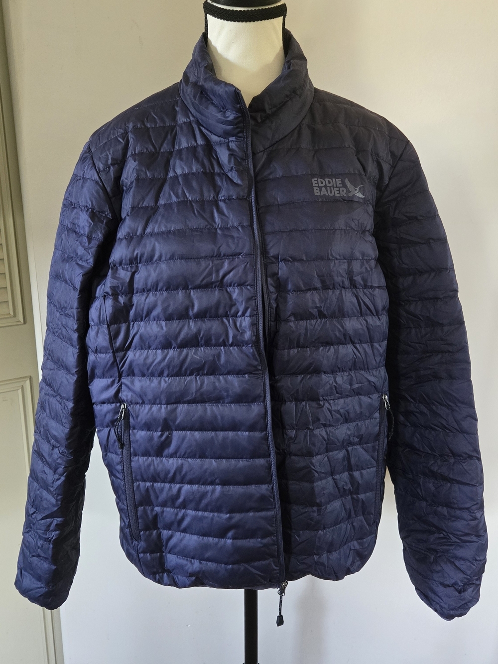 Eddie Bauer Navy Women's Quilted Packable Puffer Jacket